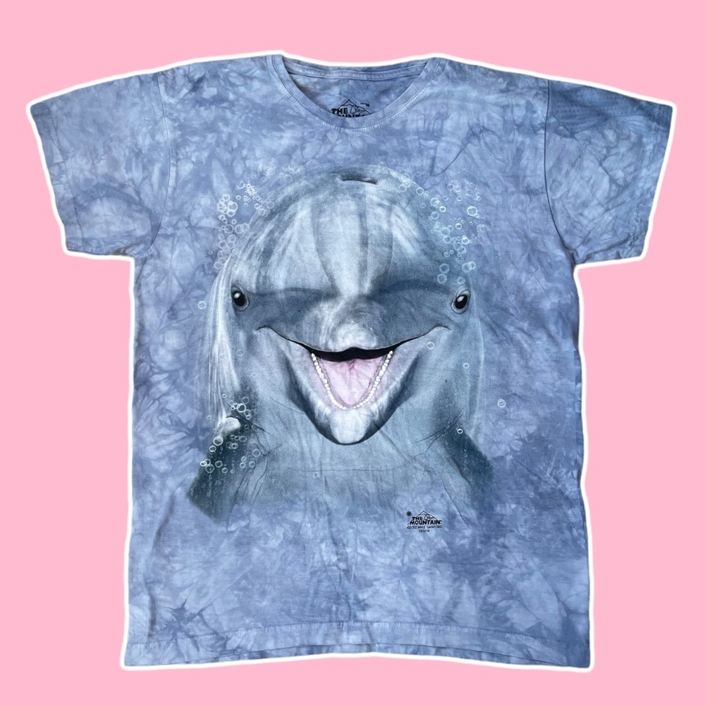 Dolphin graphic tie dye t shirt